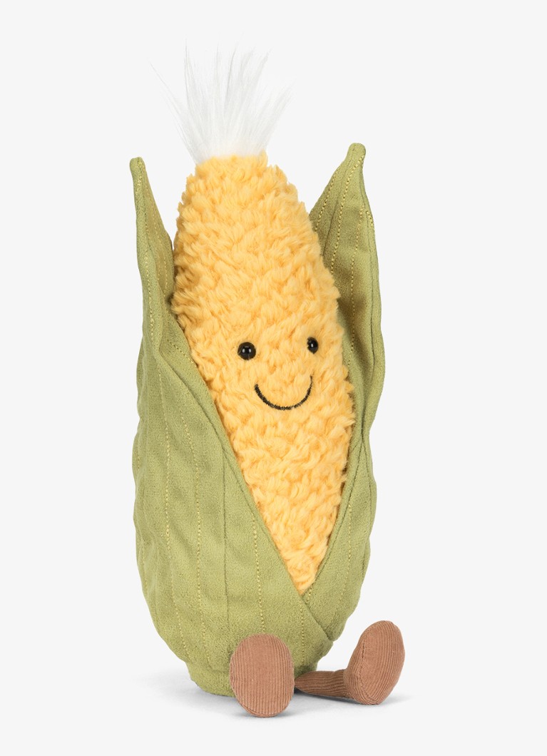 Jellycat Amuseables Sweetcorn knuffel 27 cm in de kleur Geel, maat: One Size