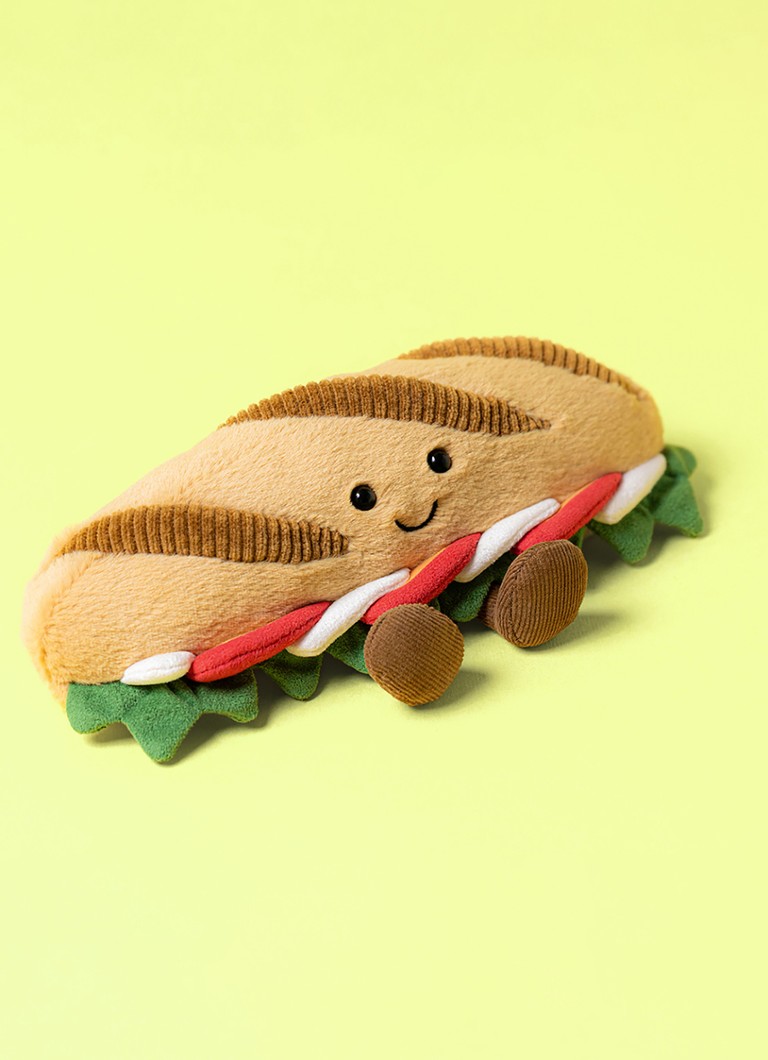 Jellycat Amuseables Caprese Baguette knuffel 10 cm