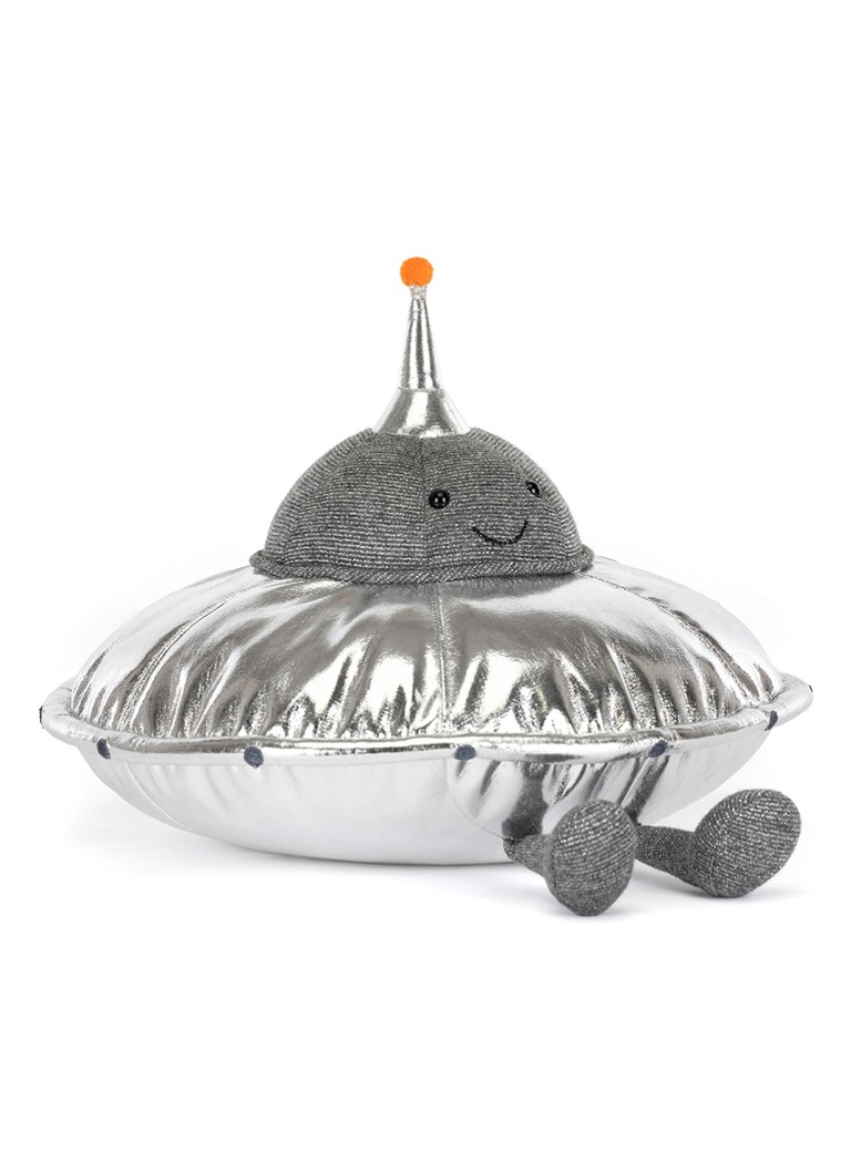 Jellycat Amuseables Jellysaucer knuffel 23 cm in de kleur Zilver, maat: 1MAAT