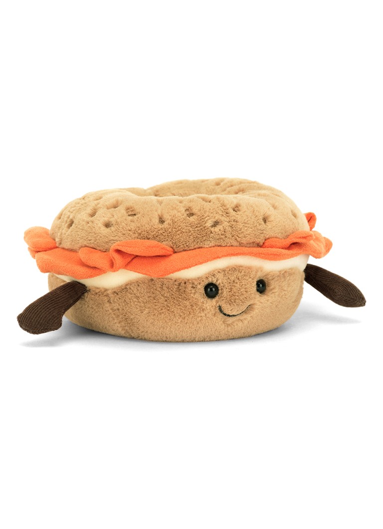 Jellycat Amuseables Bagel knuffel 7 cm in de kleur Beige, maat: OS