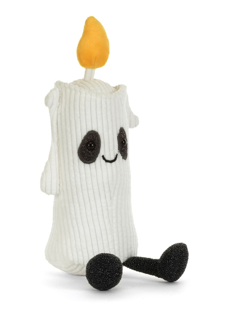 Jellycat Amuseables Flickerty Candle knuffel 19 cm in de kleur Gebroken wit, maat: 19x6x6
