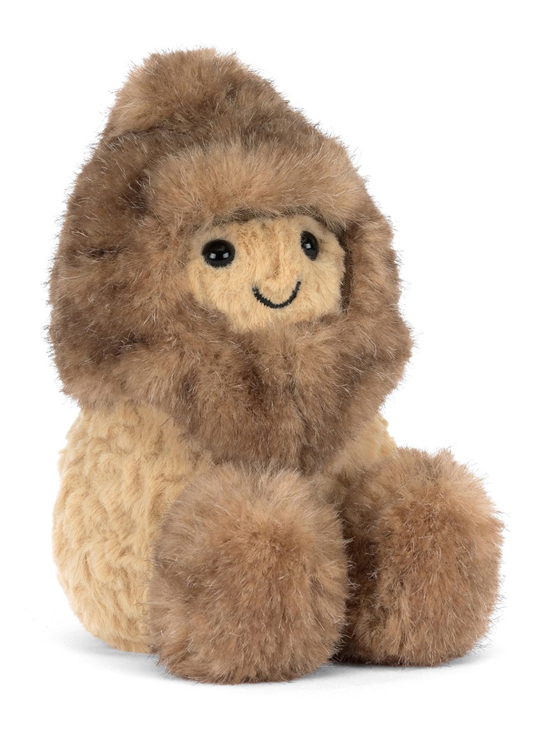 Jellycat Amuseables Peanut Yeti Outfit knuffel 12 cm in de kleur Beige, maat: 15x7x6