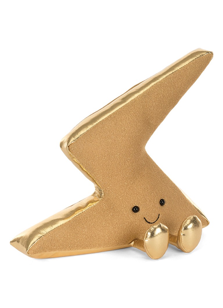 Jellycat Amuseables Zapperty Lightning Bolt knuffel 21 cm in de kleur Beige, maat: 24x23x5