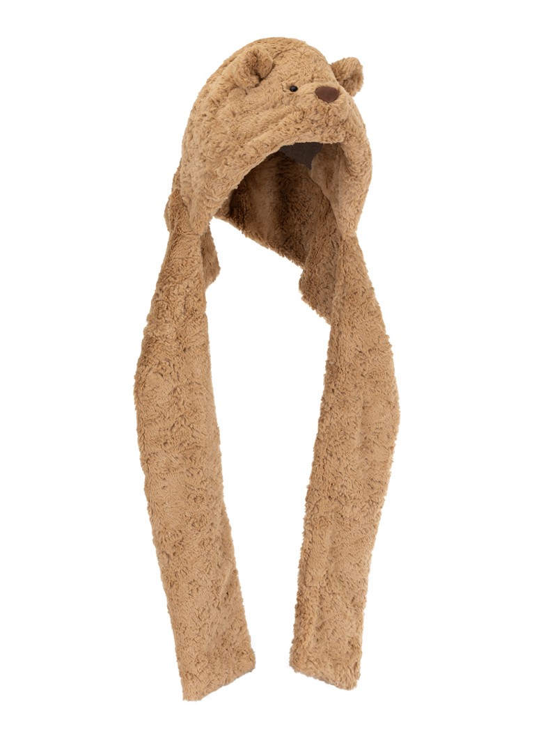 Jellycat Meisjes Bartholomew Bear Bundlesnug mutssjaal in de kleur Beige, maat: 18x33x27
