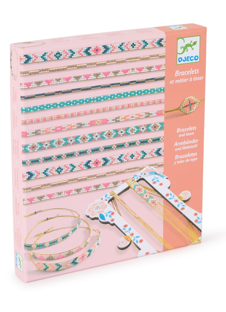 Djeco Armbandjes en Weefraam knutselset in de kleur Multicolor, maat: 1MAAT