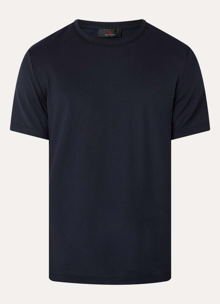 Peuterey Heren Zole T-shirt met in zijdeblend in de kleur Donkerblauw, maat: XXL
