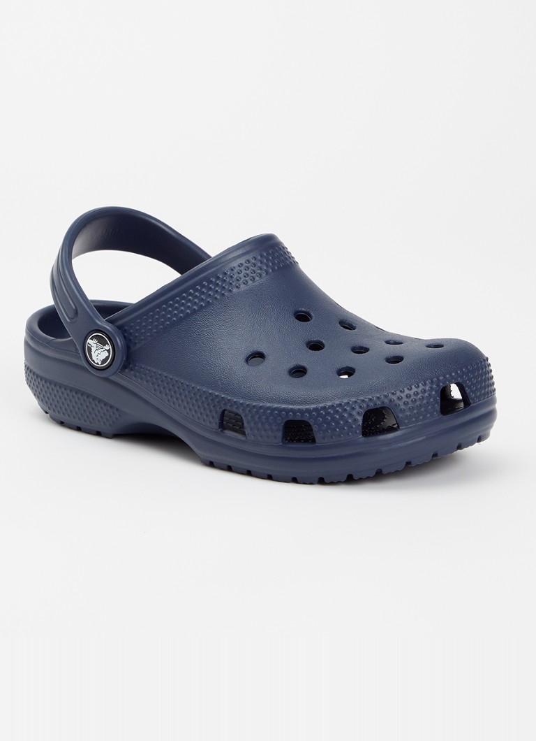Crocs Meisjes Classic Clog instapper met logo in de kleur Donkerblauw, maat: 32/33