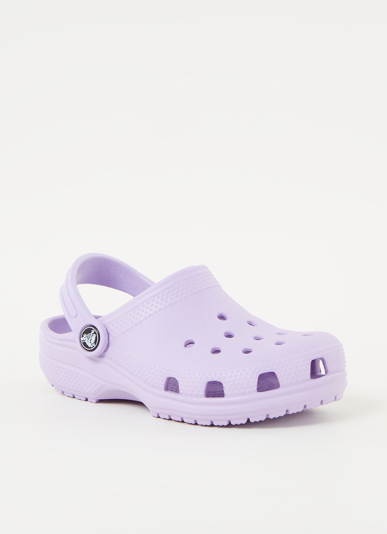 Crocs Meisjes Classic Clog instapper met logo in de kleur Lavendel, maat: 29-30