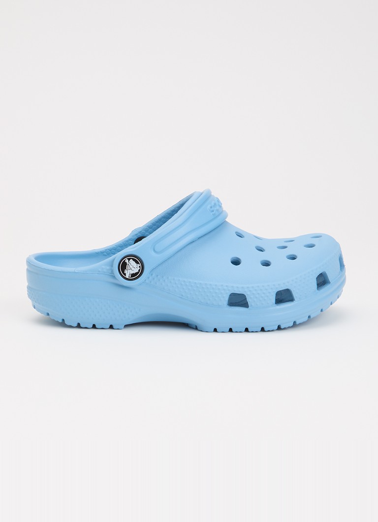 Crocs Meisjes Classic clog instapper met logo in de kleur Lichtblauw, maat: 34/35