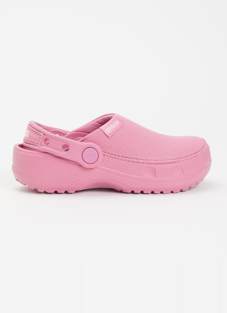 Crocs Meisjes Crafted Clog instapper met gebreid bovenwerk in de kleur Roze, maat: 28/29