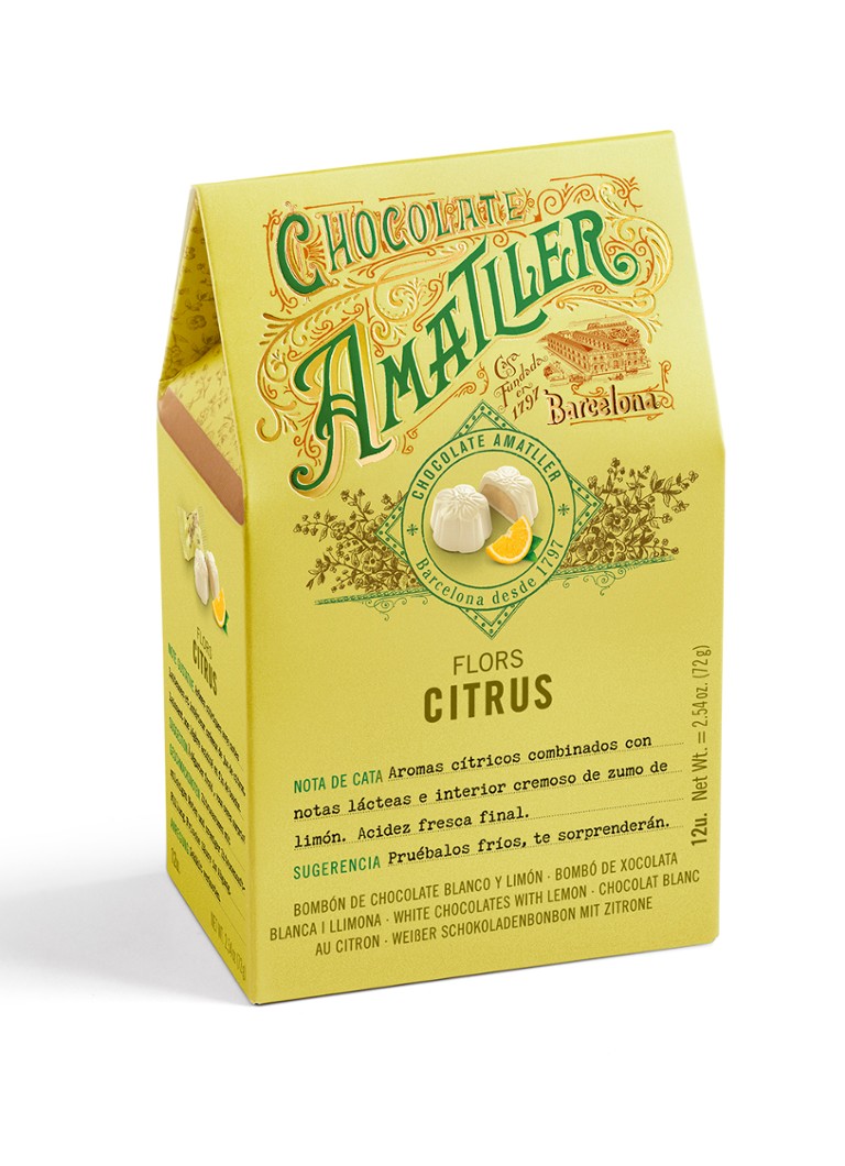 Chocolate Amatller Witte chocolade met citroenvulling 12 stuks - Deal