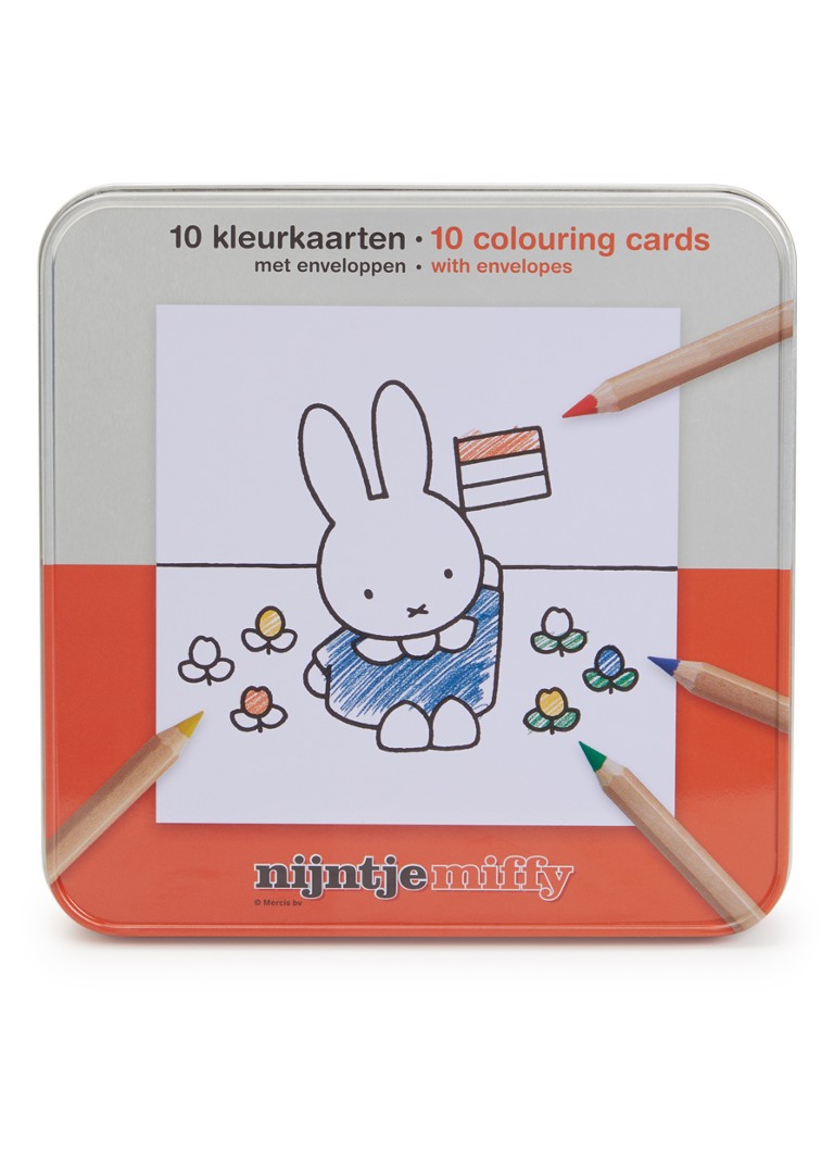 MTDay Nijntje kleurkaarten in blik set van 10 in de kleur , maat: 1MAAT