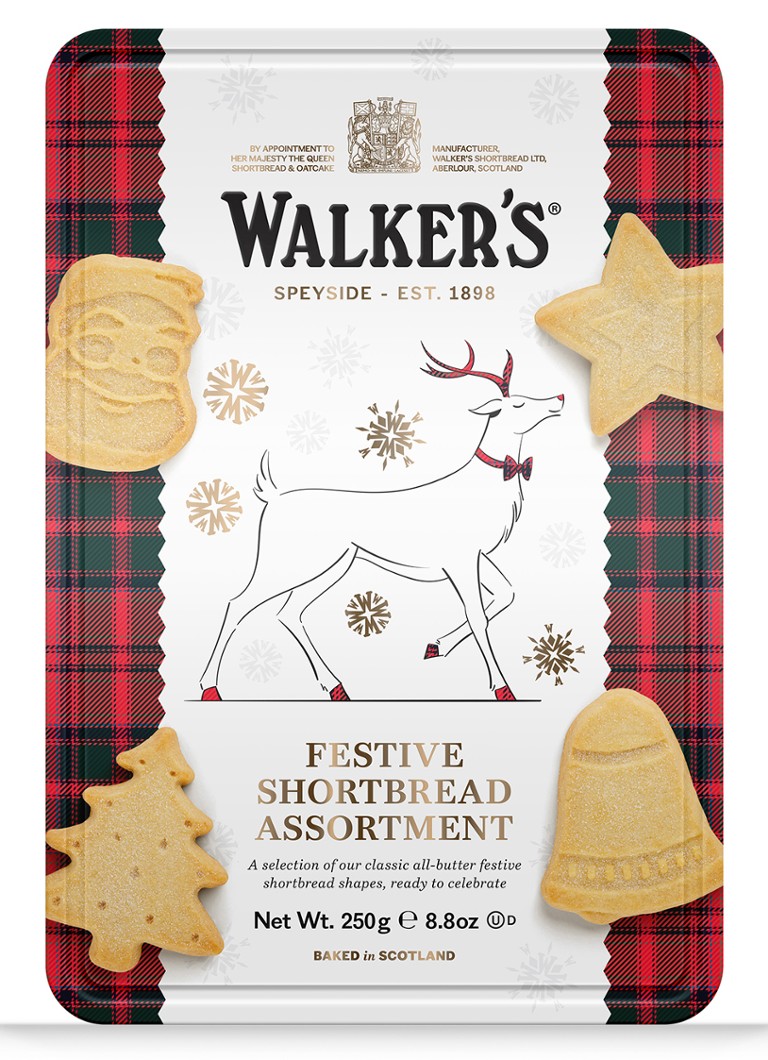 Walkers Rendier roomboterzandkoekjes in blik 250 gram - Deal
