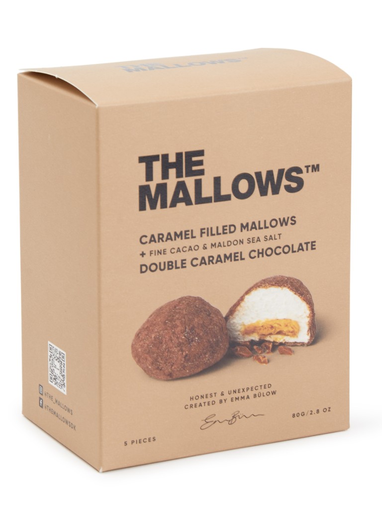 The Mallows Caramel Filled Mallows double caramel chocolate 80 gram Bruin - Deal