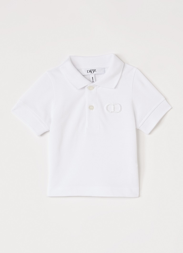 DIOR Jongens Polo met logoborduring in de kleur Wit, maat: 62