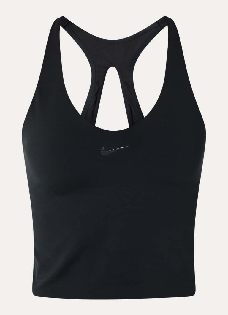 Nike Dames Universa sport bh met medium support en logo in de kleur Zwart, maat: M