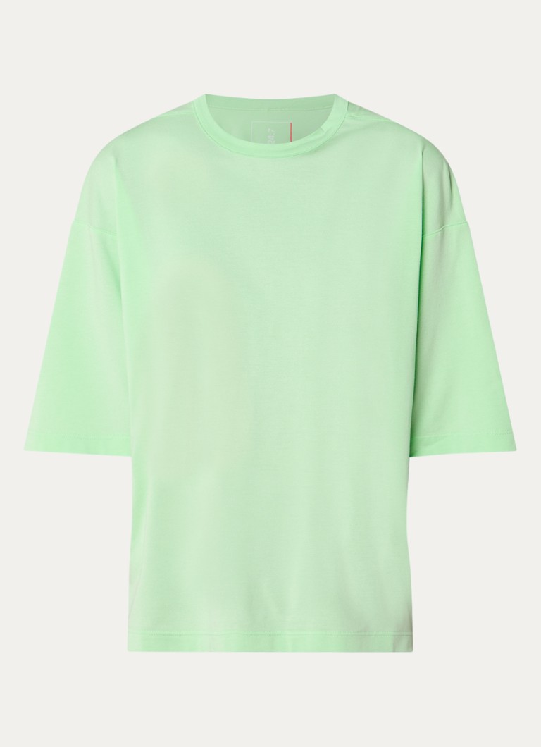Nike Dames 24.7 ImpossiblySoft Light T-shirt met ronde hals in de kleur Neongroen, maat: M