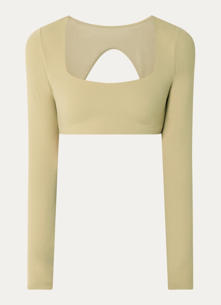 Nike Dames Sport bh met medium support in de kleur Khaki, maat: S