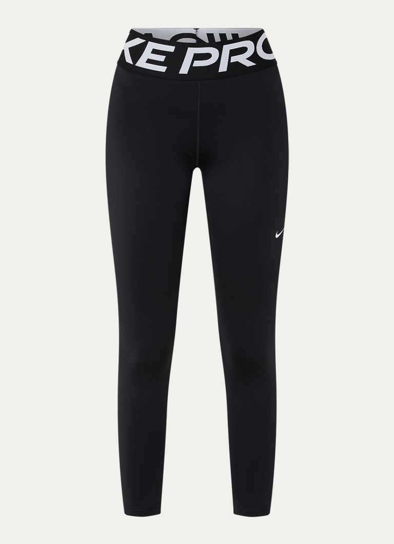 Nike Dames High waist skinny fit legging met dri-fit en logoband in de kleur Zwart, maat: S