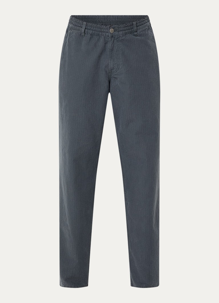 Forét Heren Clay straight fit chino met steekzakken in de kleur Donkergrijs, maat: M