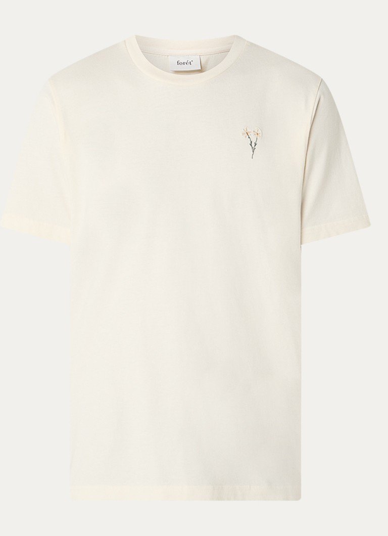 Forét Heren Posy T-shirt met ronde hals in de kleur Beige, maat: M