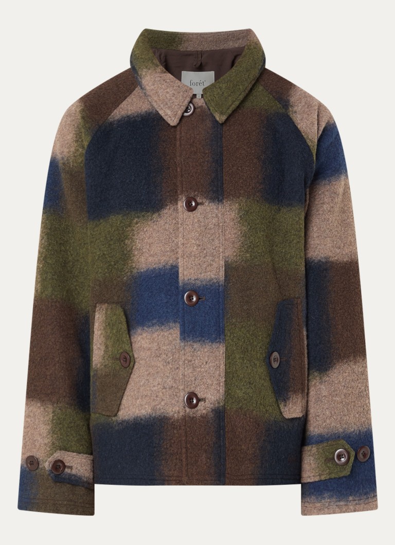 Forét Heren Fragment jack in wolblend in de kleur Bruin, maat: S