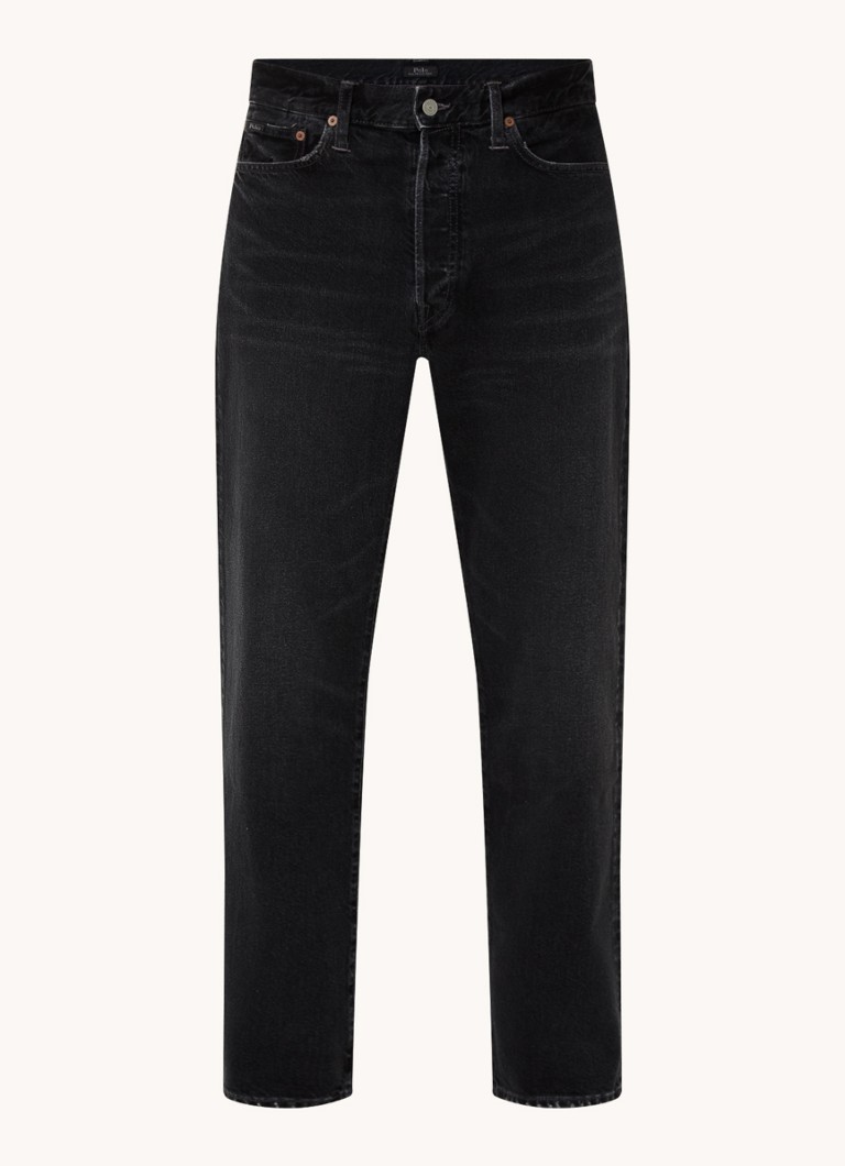 Ralph Lauren Heren Heritage straight leg jeans met gekleurde wassing in de kleur Beavenmeadow / Zwart