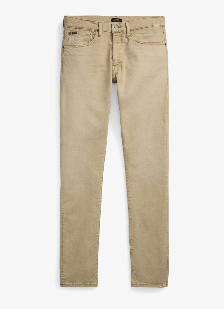 Ralph Lauren Heren Sullivan slim fit jeans met gekleurde wassing in de kleur Hdn Khaki Hill / Khaki