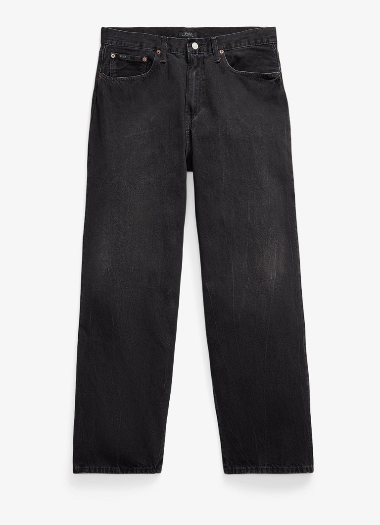 Ralph Lauren Heren Rivington relaxed fit jeans met donkere wassing in de kleur Coalmont Wash / Zwart