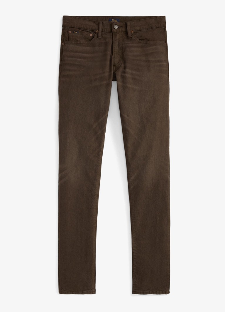 Ralph Lauren Heren Sullivan slim fit jeans met gekleurde wassing in de kleur HDN Circuit Brown / Bruin