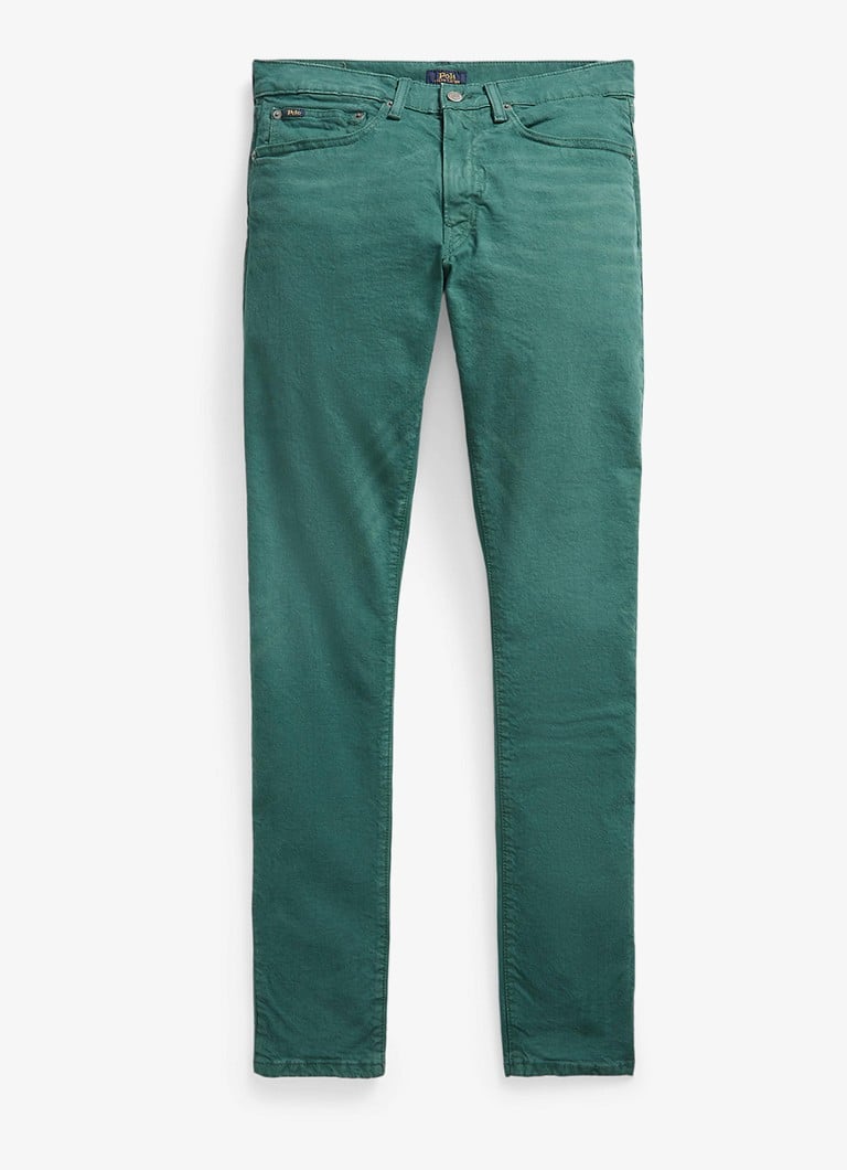 Ralph Lauren Heren Sullivan slim fit jeans met gekleurde wassing in de kleur Hdn Blackwatch Green / Groen