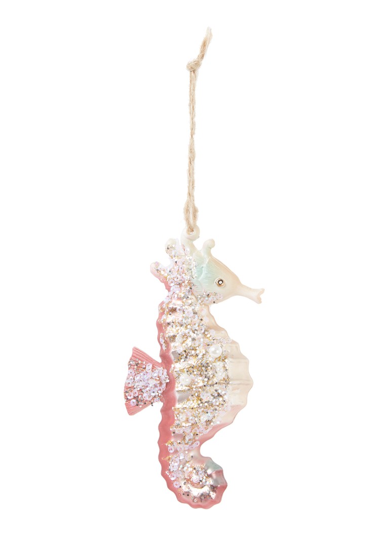 Sass & Belle Pink Seahorse Shaped Bauble 6 cm Roze - Deal