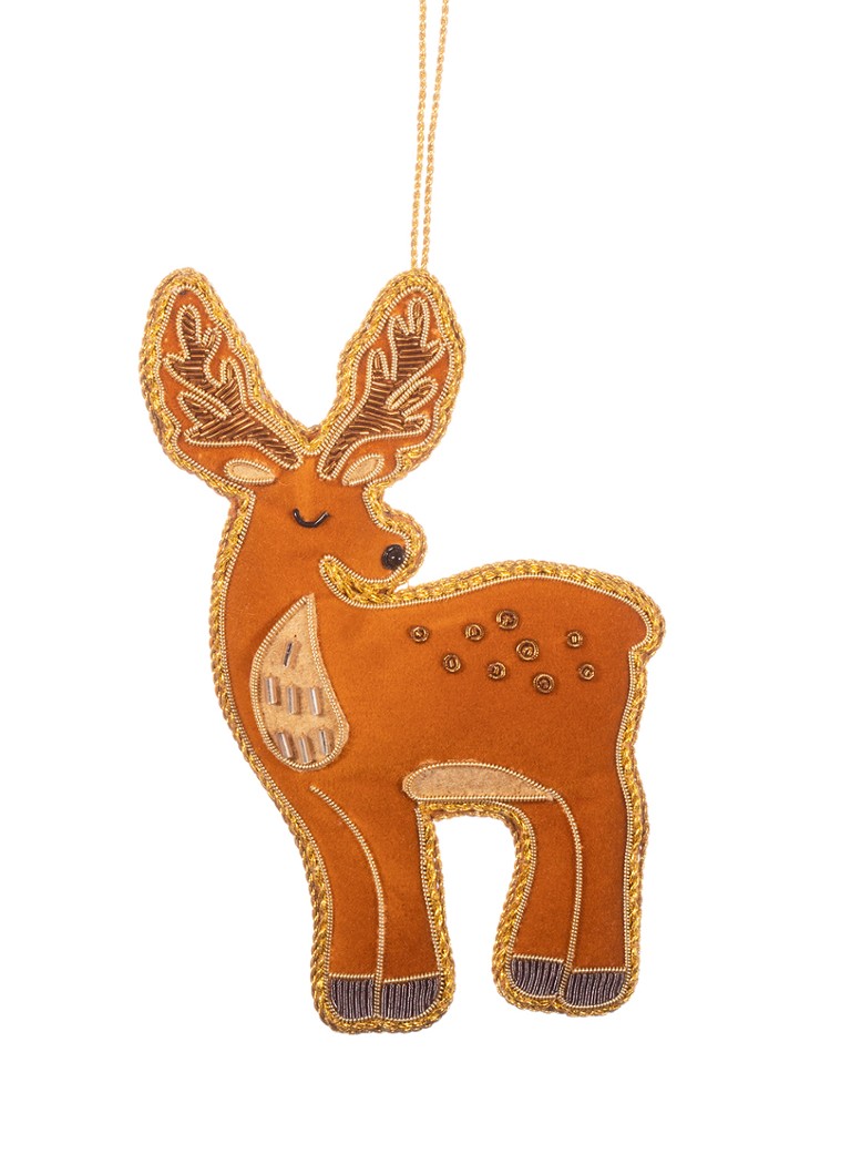 Sass & Belle Hert kersthanger 14 cm Bruin - Deal