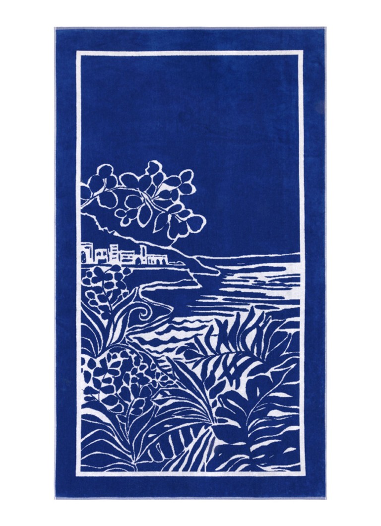 Olivier Desforges Riviera strandlaken - 90 x 160 cm Kobaltblauw