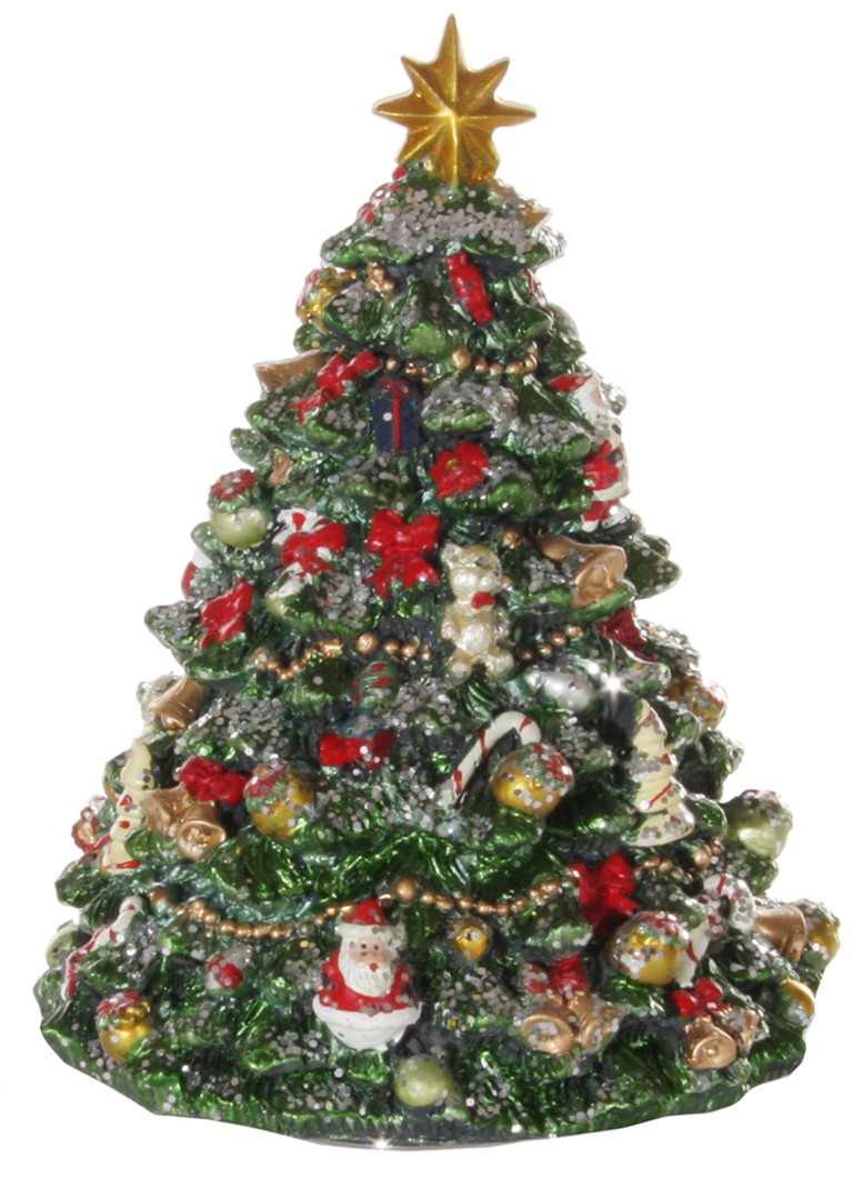 Shishi Kerstboom muziekdoos 16 cm Groen - Deal