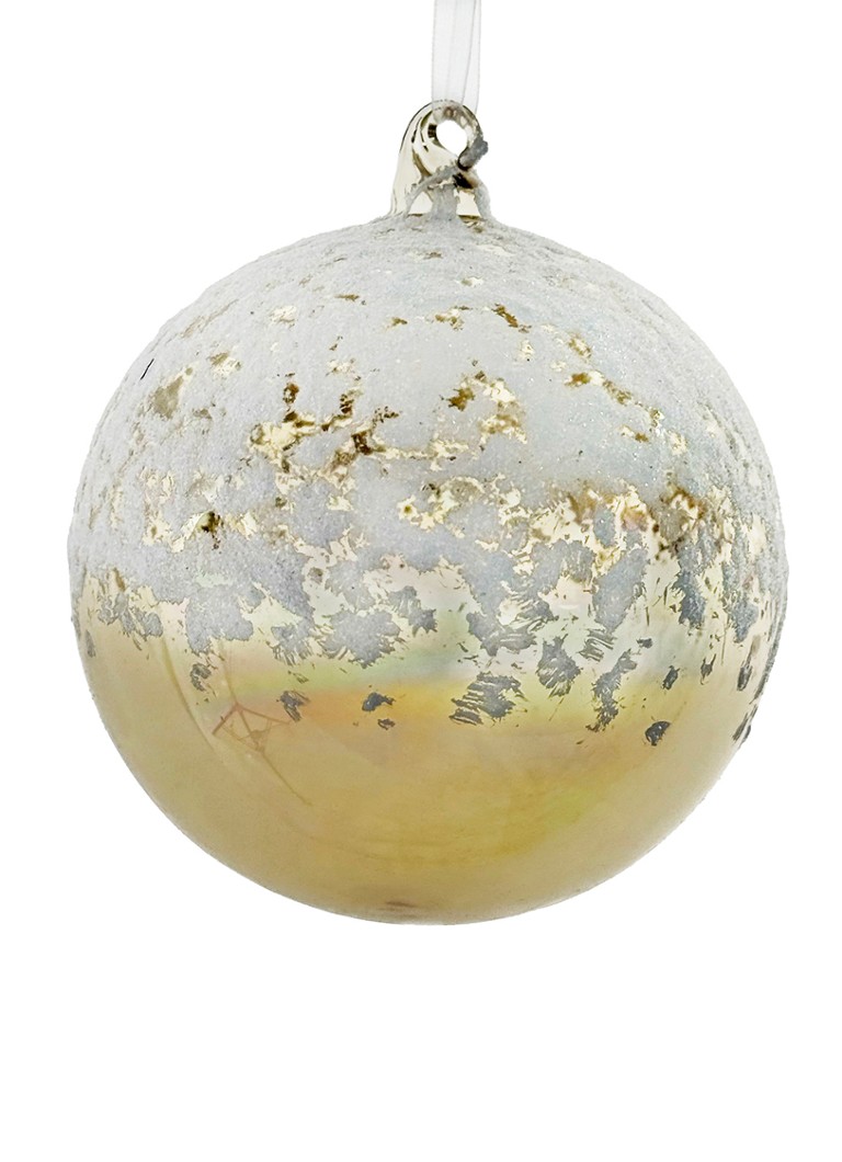 Shishi Snow on Top kerstbal 10 cm Goud - Deal