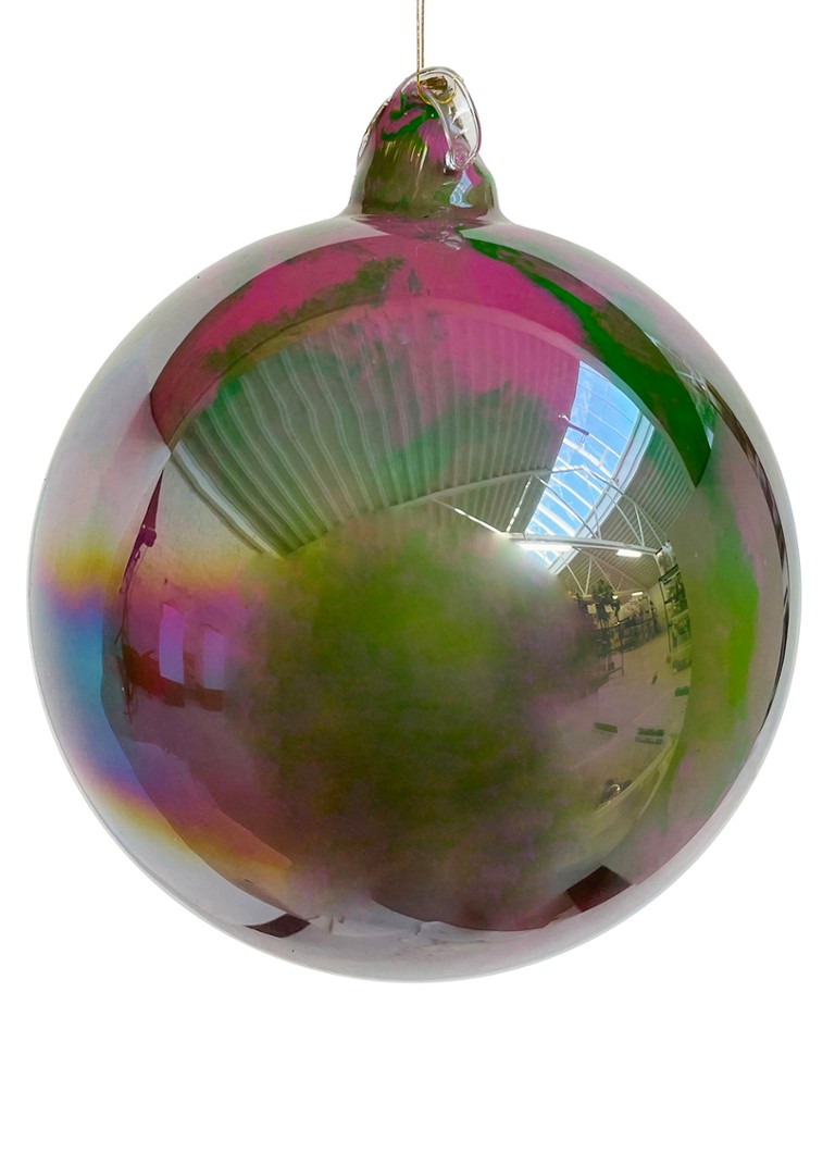Shishi Marbled kerstbal 10 cm Groen - Deal