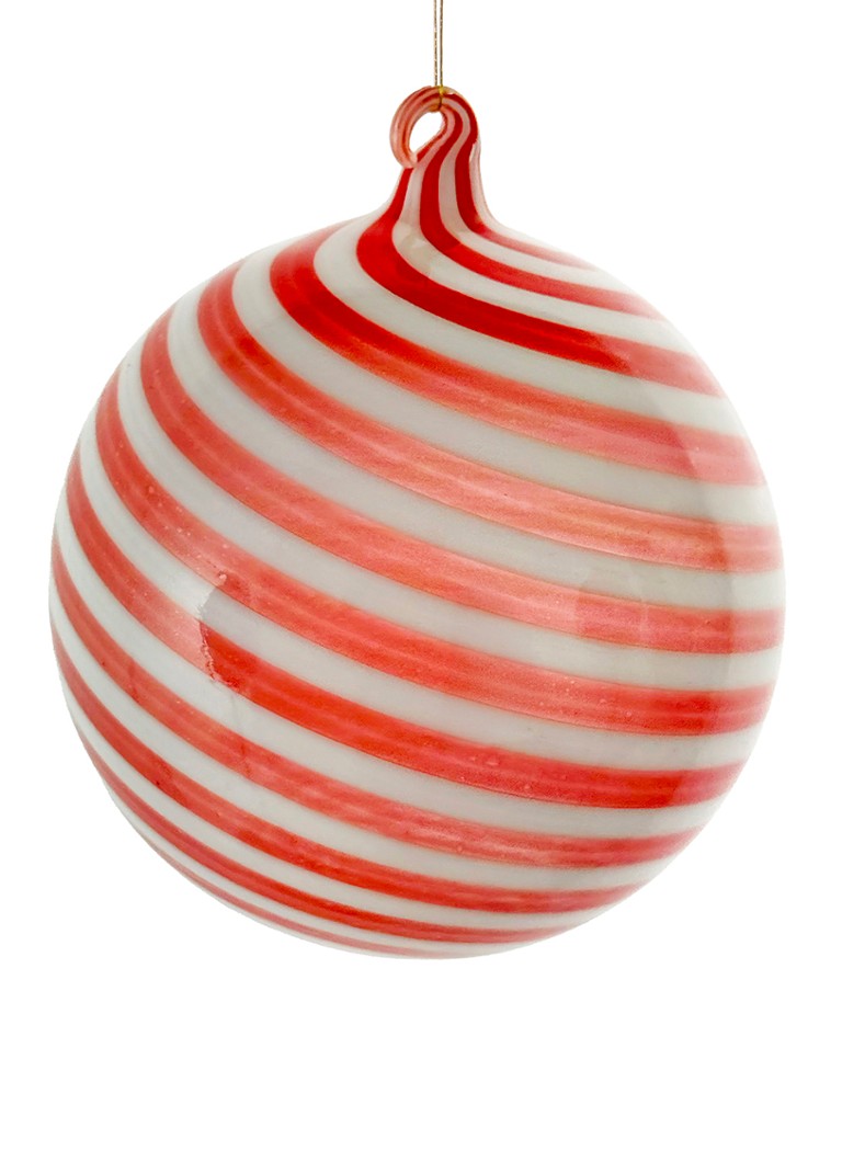 Shishi Swirl kerstbal 10 cm Rood