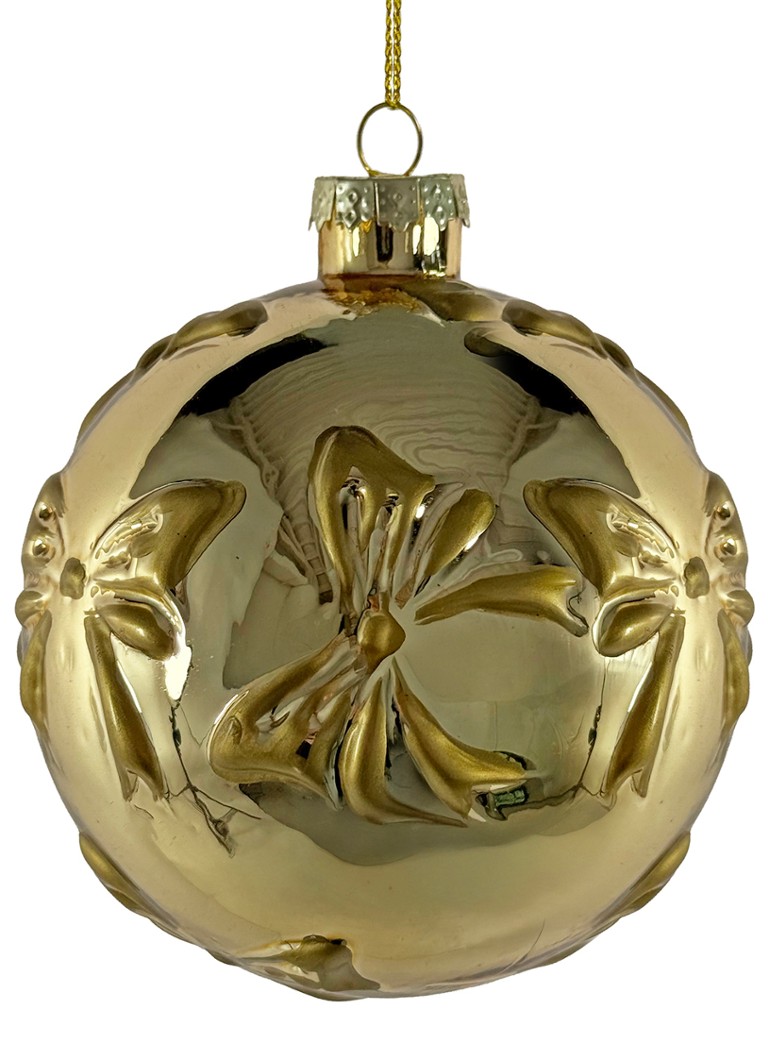 Shishi Strik kerstbal 10 cm Goud - Deal