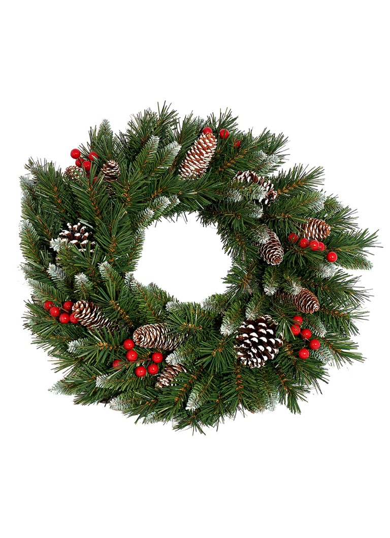 Van Der Gucht Frosted Berry kerstkrans 50 cm Groen - Deal