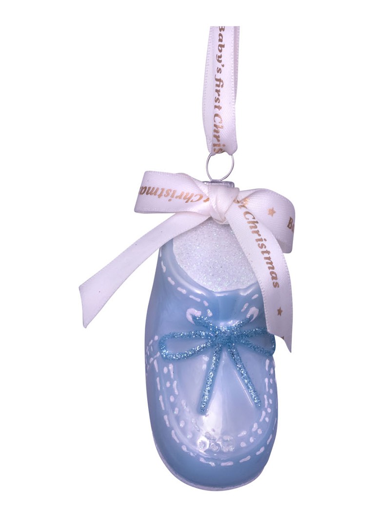 Vondels Baby's Eerste Kerst Schoen kersthanger 6 cm Lichtblauw - Deal