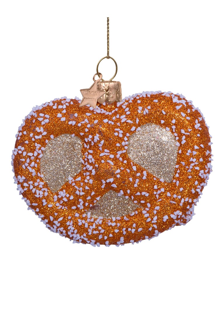 Vondels Pretzel kersthanger 7 cm Goud - Deal