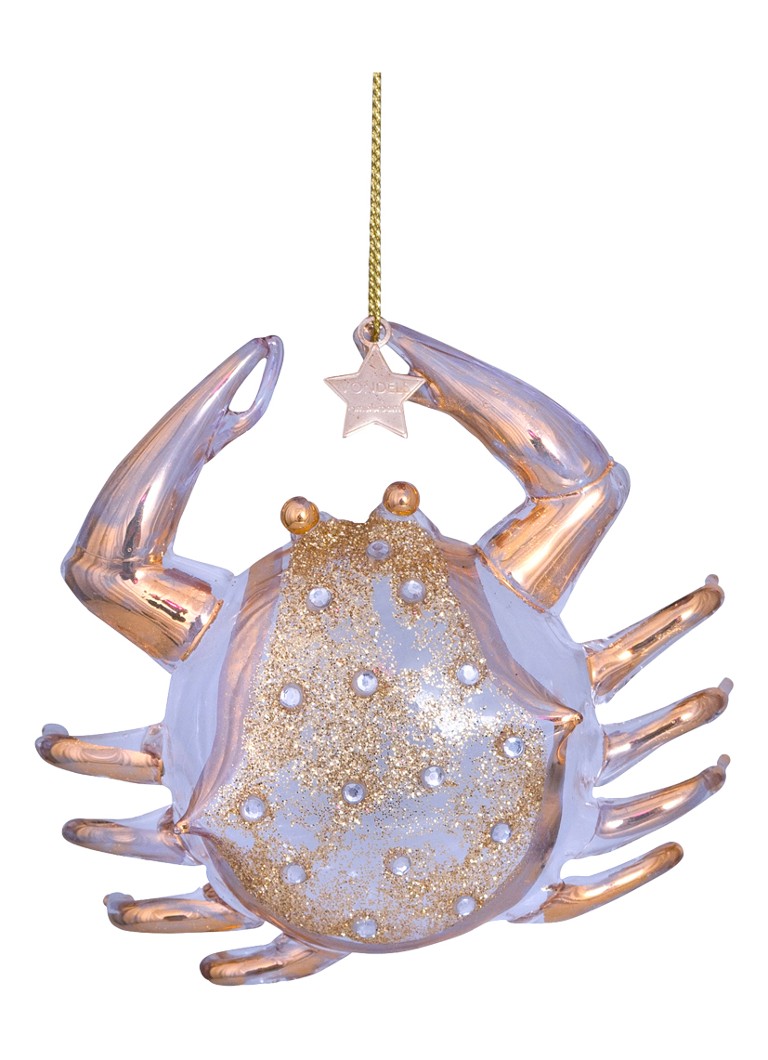Vondels Krab kersthanger 11 cm Goud - Deal
