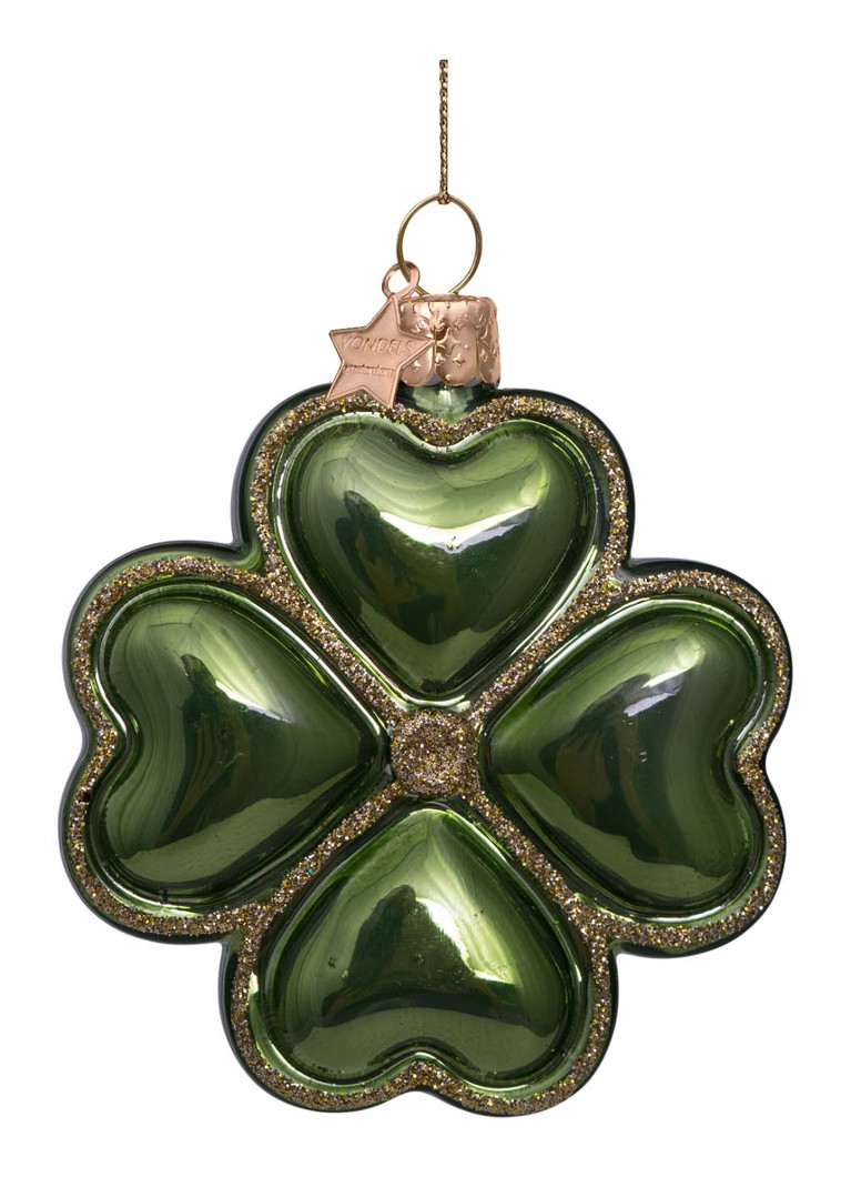 Vondels Klaver kersthanger 8 cm Groen - Deal