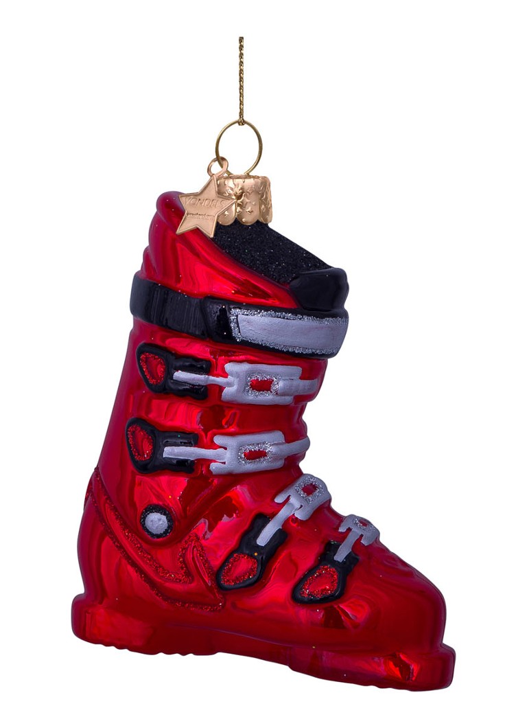 Vondels Ski kersthanger 10 cm Rood - Deal