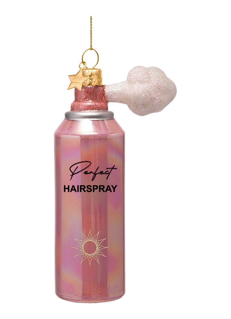Vondels Haarspray kersthanger 11,5 cm Roze - Deal