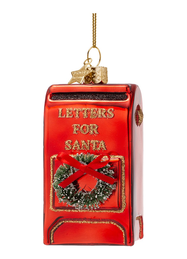 Vondels Kerstman's Postbus kersthanger 8 cm Rood - Deal