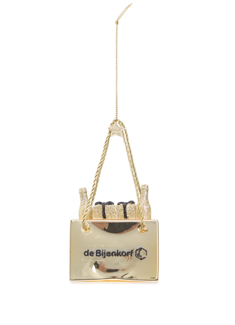 Vondels Special Bijenkorf Shoppingbag kersthanger 13 cm Goud - Deal