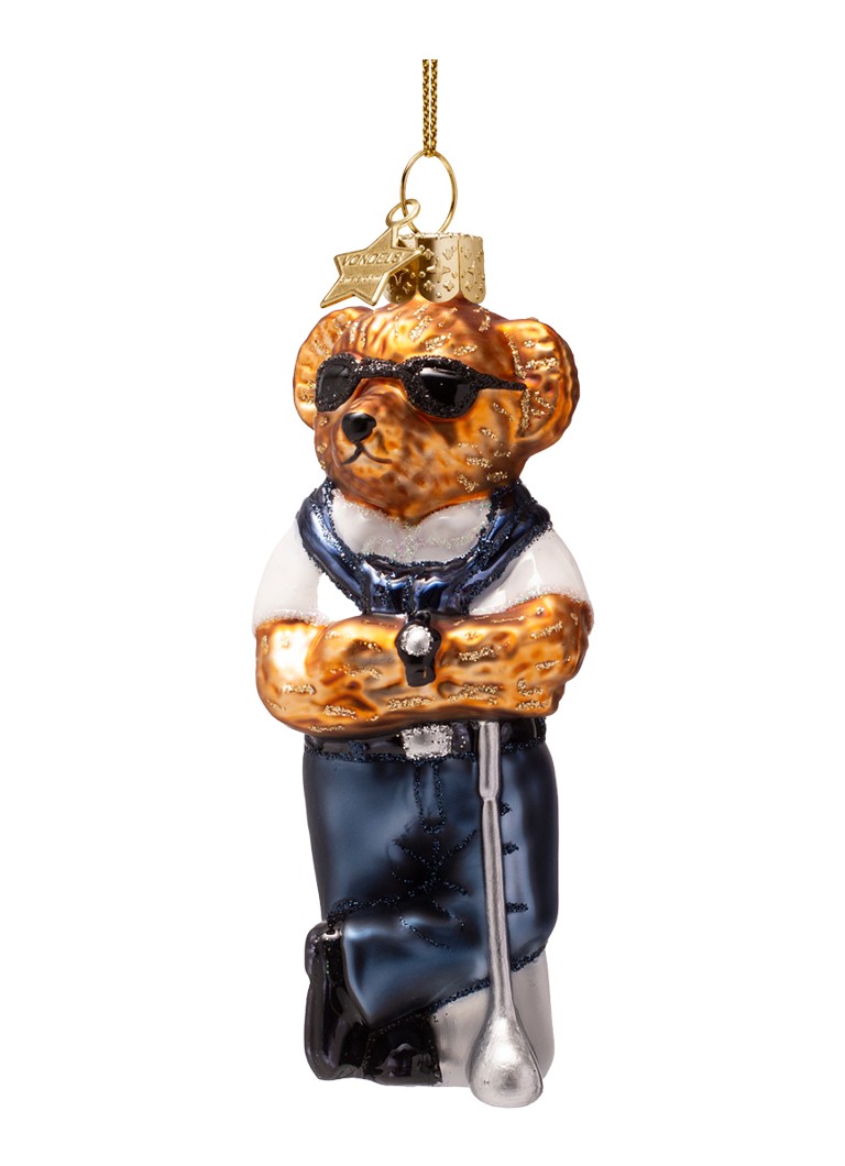 Vondels Beer in golfkleding kersthanger 12 cm Donkerblauw - Deal