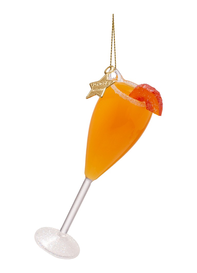 Vondels Bellini Cocktail kersthanger 12,5 cm Oranje - Deal
